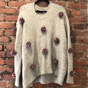 Zara confetti Pom Pom sweater